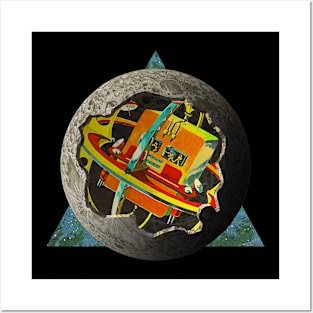 Spaceship Moon! Posters and Art